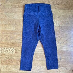 NOBULL High Rise Crop Heathered Purple XS
